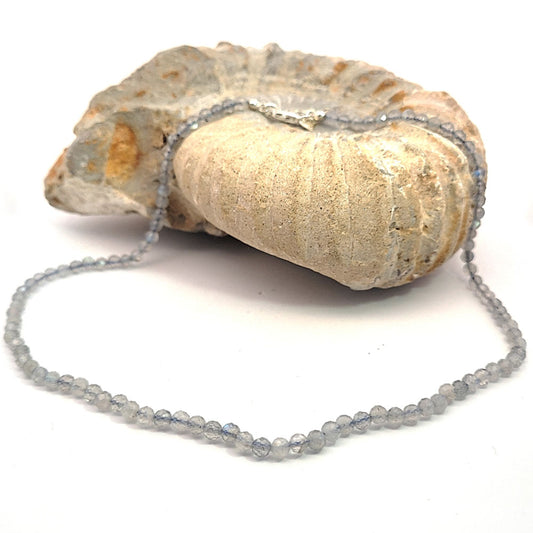 Labradorit Kugelkette 4 mm facettiert