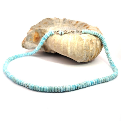 Larimar Kette Button 6 mm