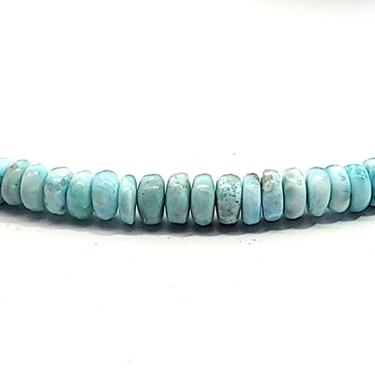 Larimar Kette Button 6 mm