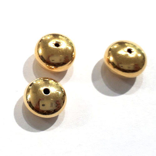 Linsen 9 mm, 2 Stück, Silber vergoldet  - 1