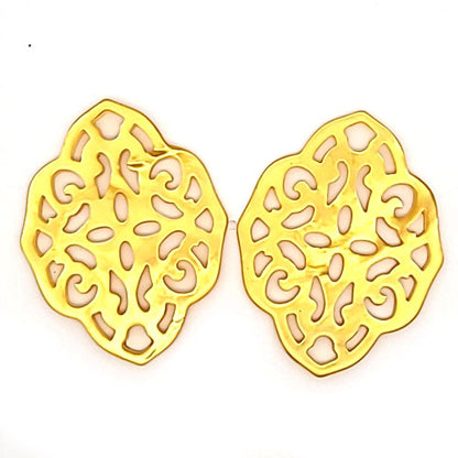 Ohrpendler Perlmutt Ornamental, gelb