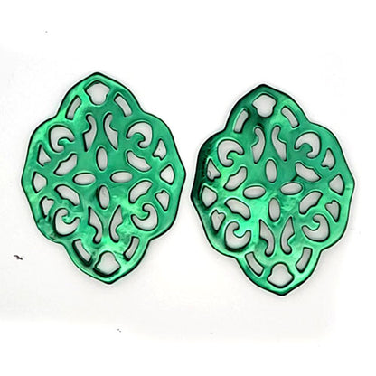 Ohrpendler Perlmutt Ornamental, grün