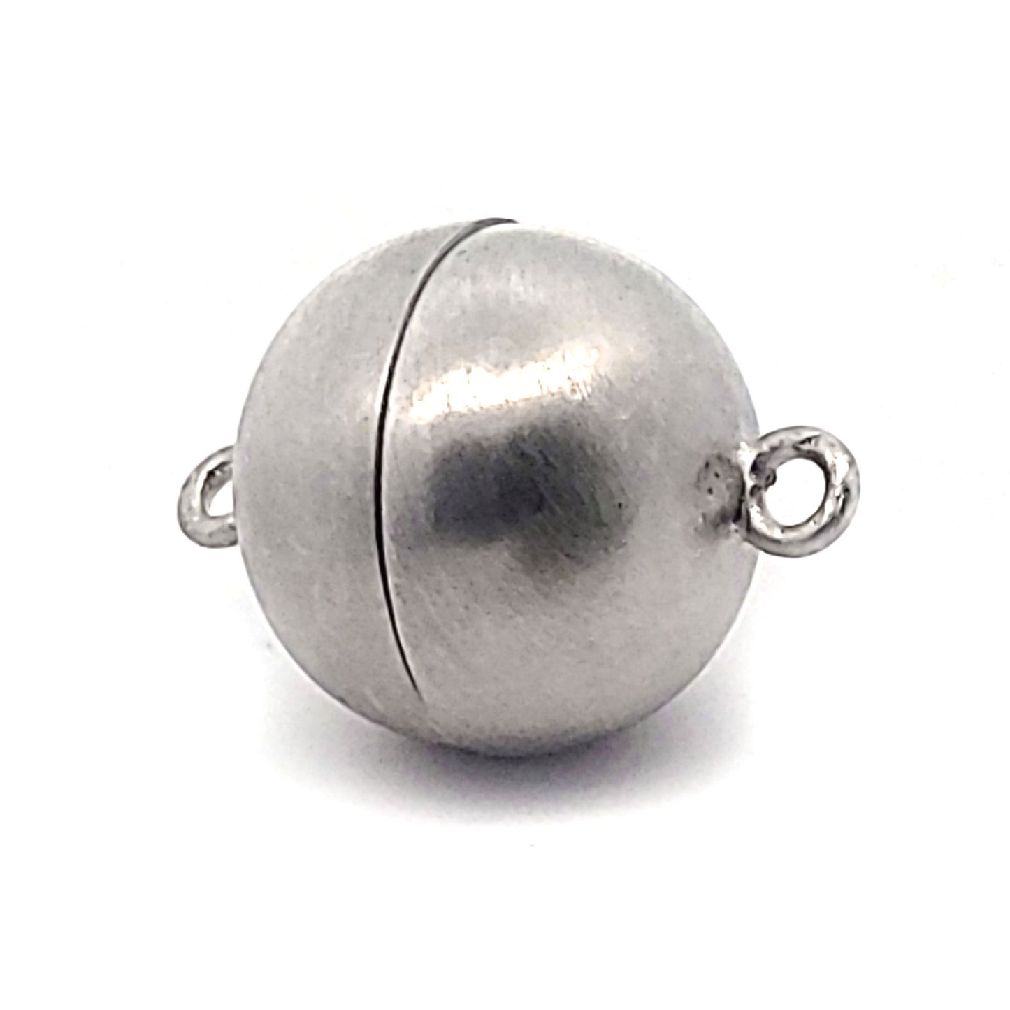 Chiusura magnetica a sfera 20 mm, argento rodiato, opaco