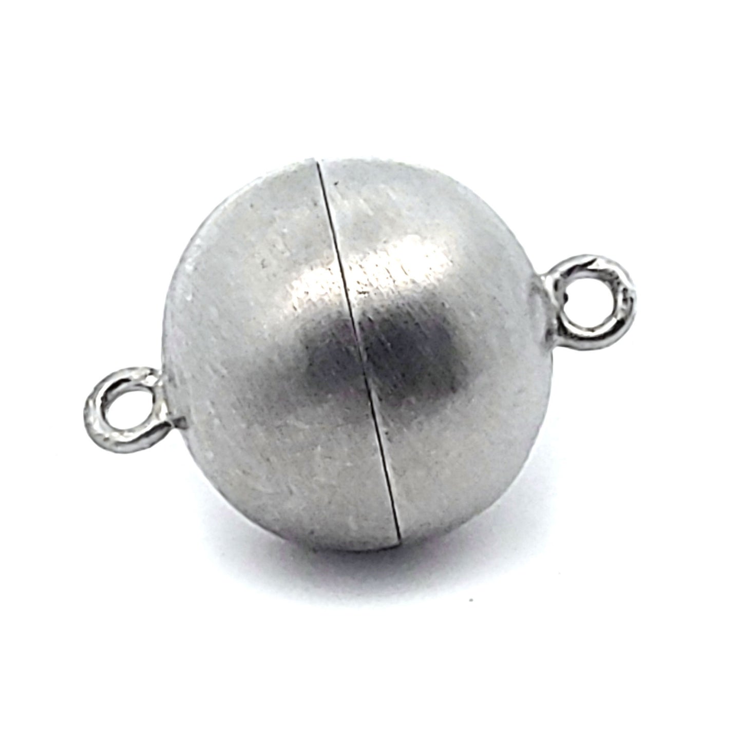 Chiusura magnetica a sfera 20 mm, argento rodiato, opaco