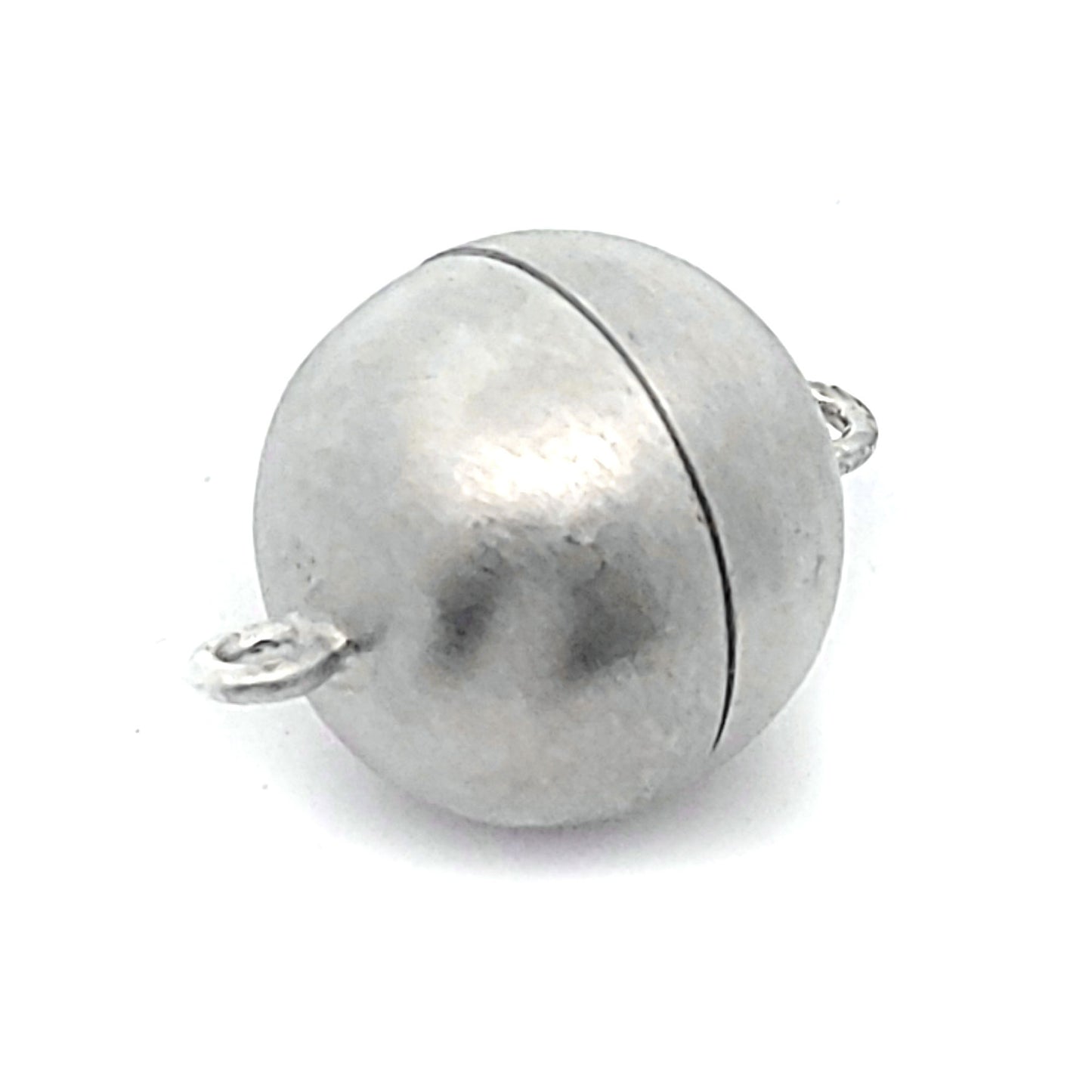 Chiusura magnetica a sfera 20 mm, argento rodiato, opaco