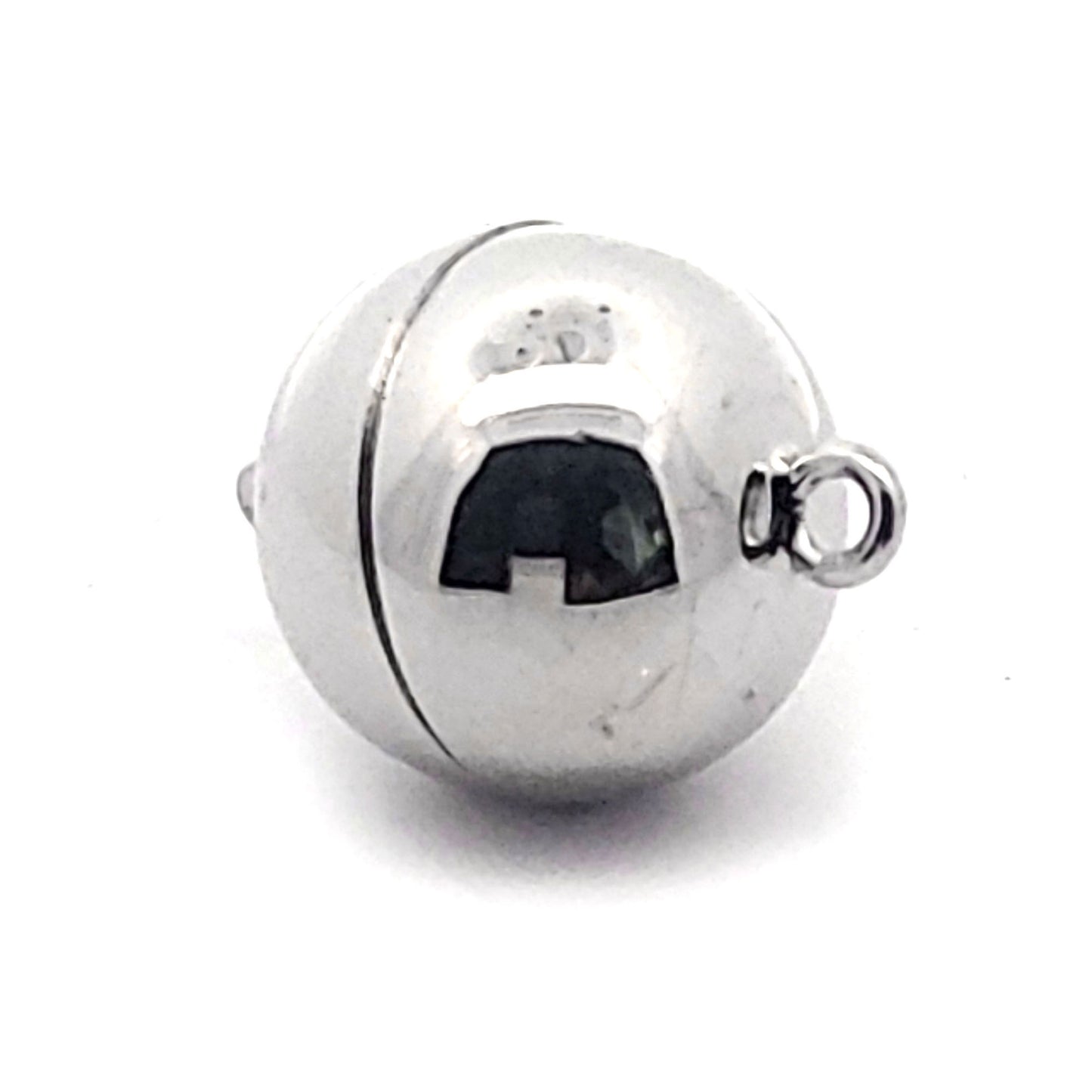 Magnet-Kugelschließe 20 mm, Silber rhodiniert
