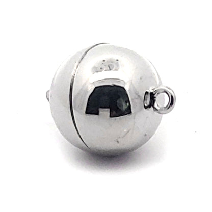 Magnet-Kugelschließe 20 mm, Silber rhodiniert