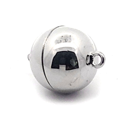 Magnet-Kugelschließe 20 mm, Silber rhodiniert