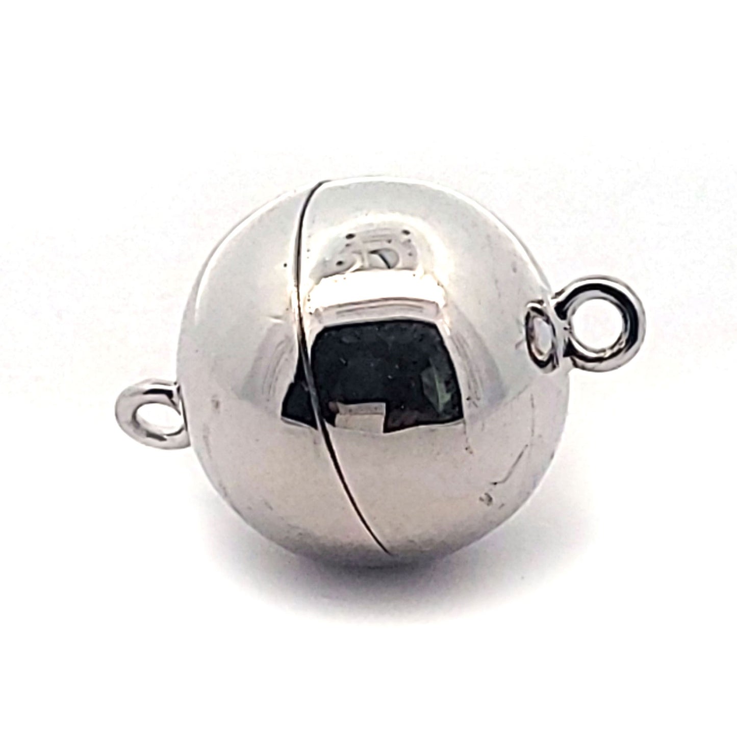 Magnet-Kugelschließe 20 mm, Silber rhodiniert