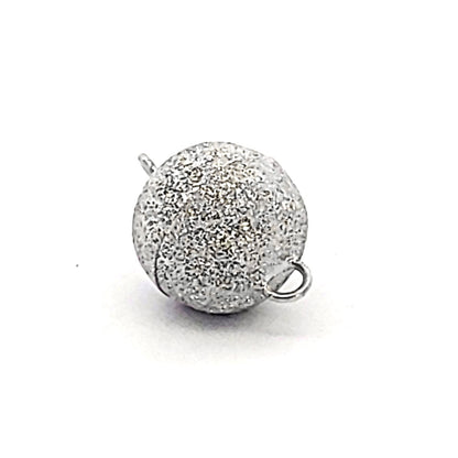 Magnet-Kugelschließe 14 mm, Silber rhodiniert diamantiert by Steindesign