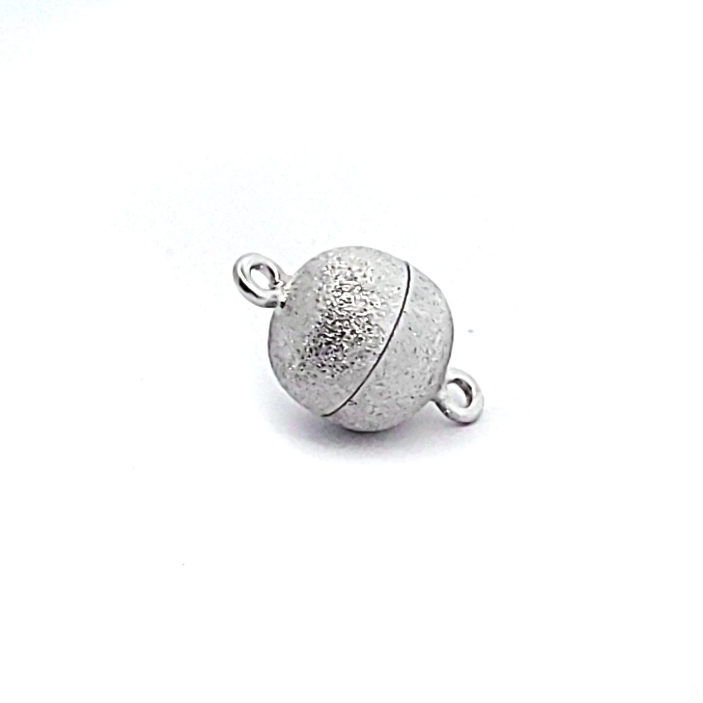 Chiusura a sfera magnetica 10 mm, argento rodiato, opaco