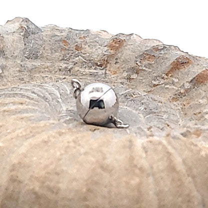 Magnet-Kugelschließe 10 mm, Silber rhodiniert