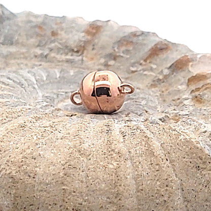 Magnt-Kugelschließe 10 mm, Silber rosé vergoldet