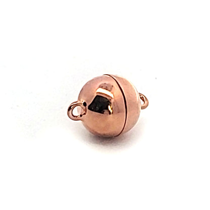 Magnet-Kugelschließe 12 mm, Silber rosé vergoldet