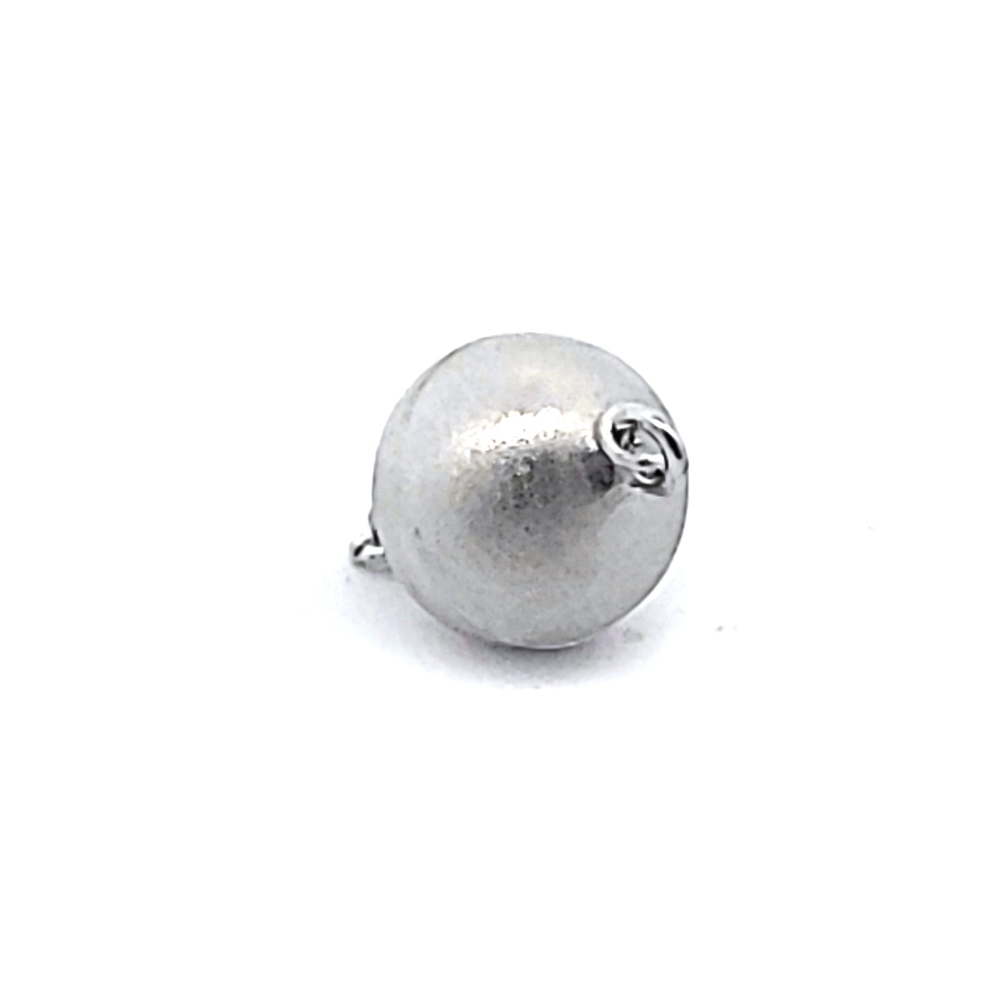 Magnet-Kugelschließe 12 mm, Silber rhodiniert matt