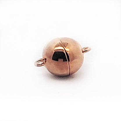 Magnet-Kugelschließe 14 mm, Silber rosé vergoldet