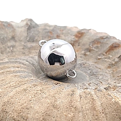 Magnet-Kugelschließe 16 mm, Silber rhodiniert