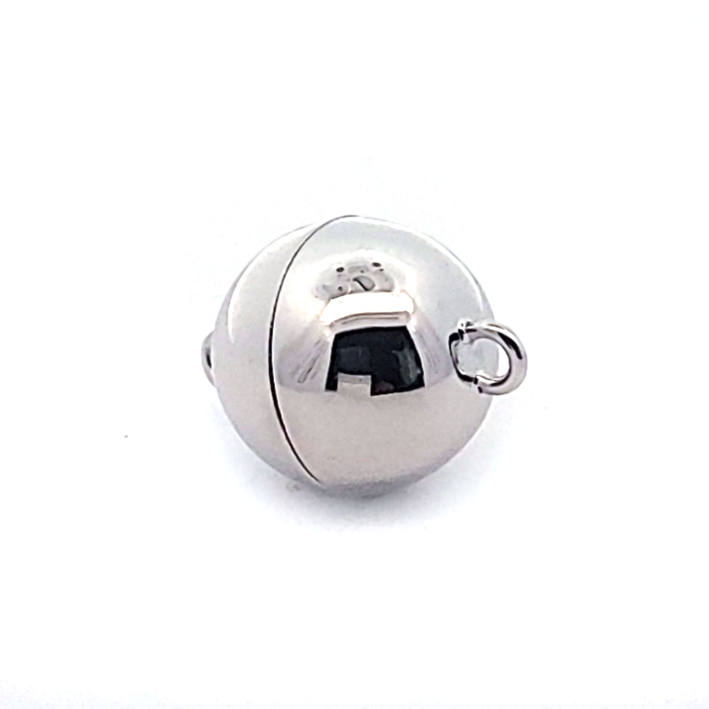Magnet-Kugelschließe 16 mm, Silber rhodiniert