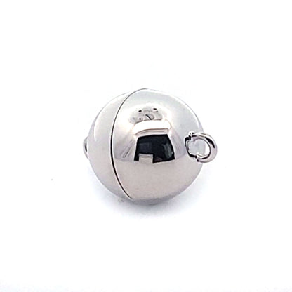 Magnet-Kugelschließe 16 mm, Silber rhodiniert