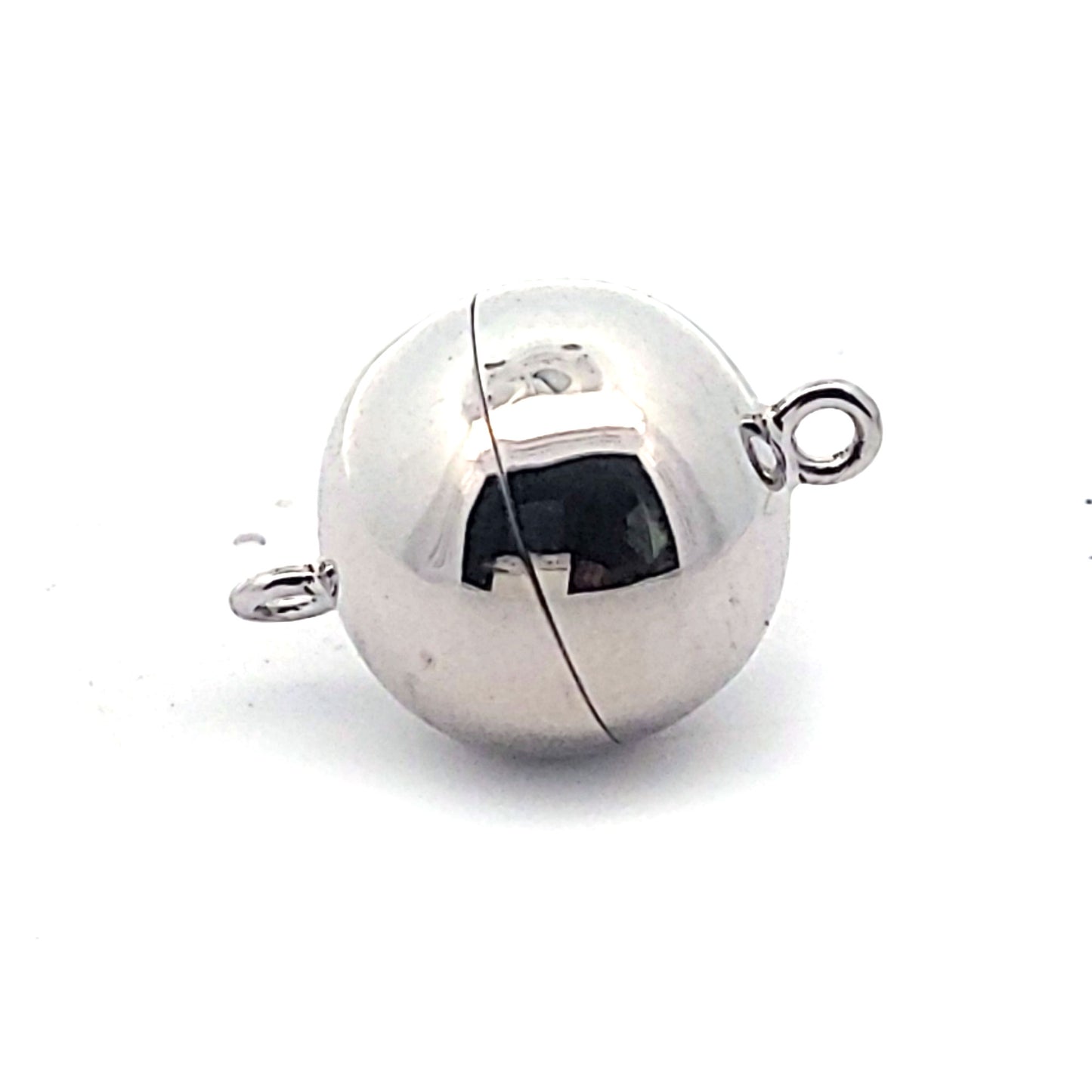 Magnet-Kugelschließe 16 mm, Silber rhodiniert