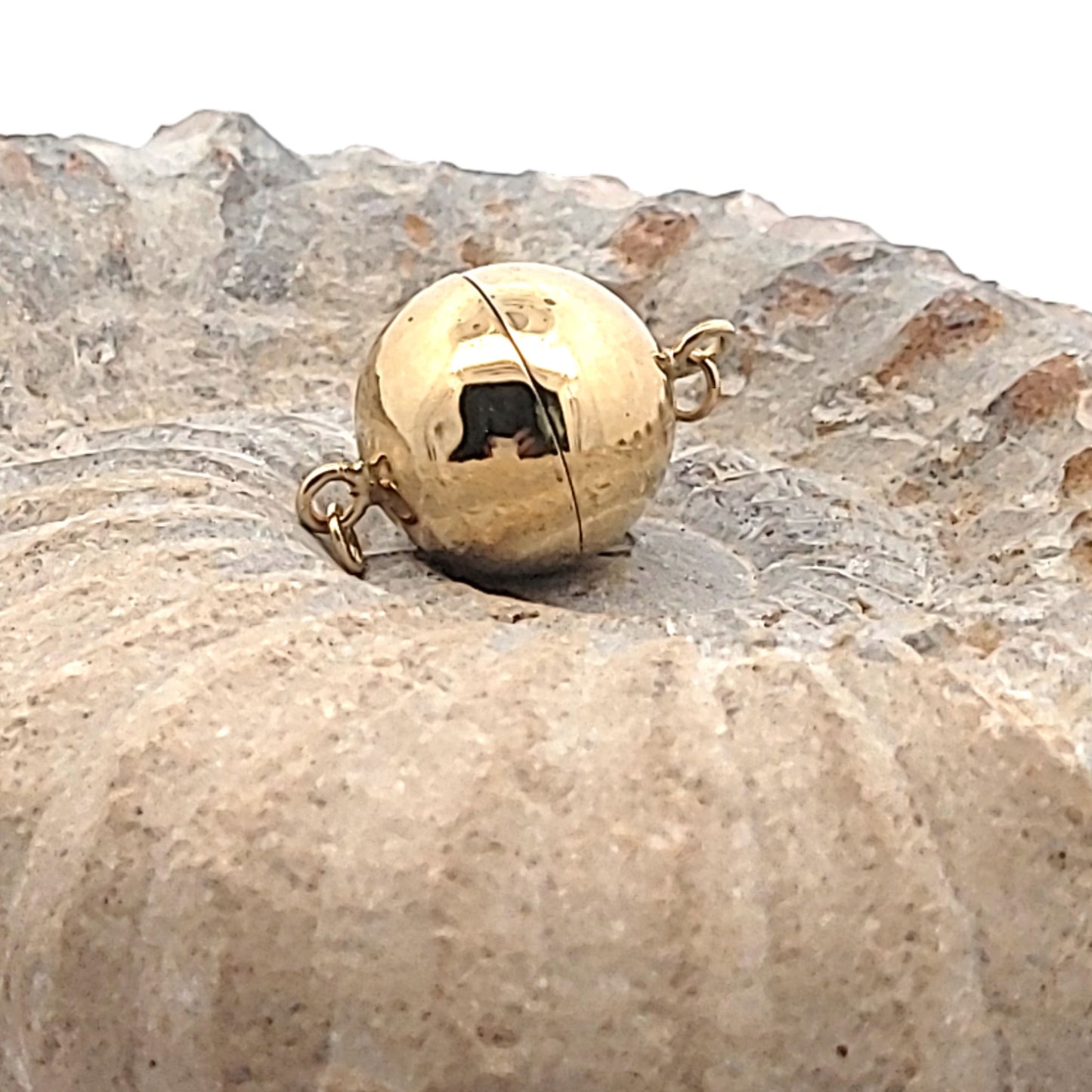 Chiusura a sfera magnetica 16 mm, placcata oro argento