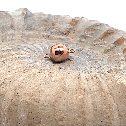 Magnet-Kugelschließe 8 mm, Silber rosé vergoldet