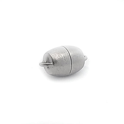 Magnetschließe Barrel 10 mm, Silber rhodiniert matt
