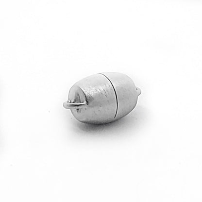 Magnetschließe Barrel 10 mm, Silber rhodiniert matt