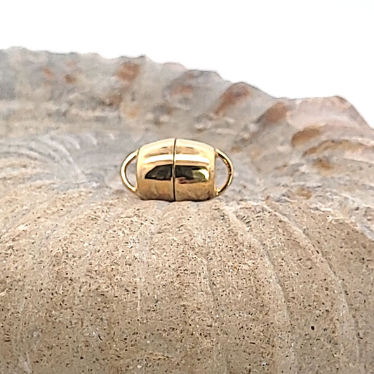 Magnetschließe Barrel 10 mm, Silber vergoldet