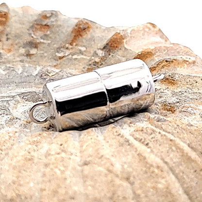 Magnet-Zylinderschließe 10 mm, Silber rhodiniert