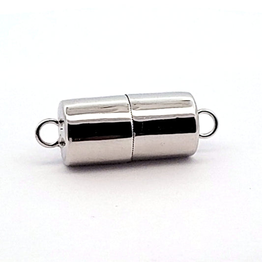 Magnet-Zylinderschließe 10 mm, Silber rhodiniert