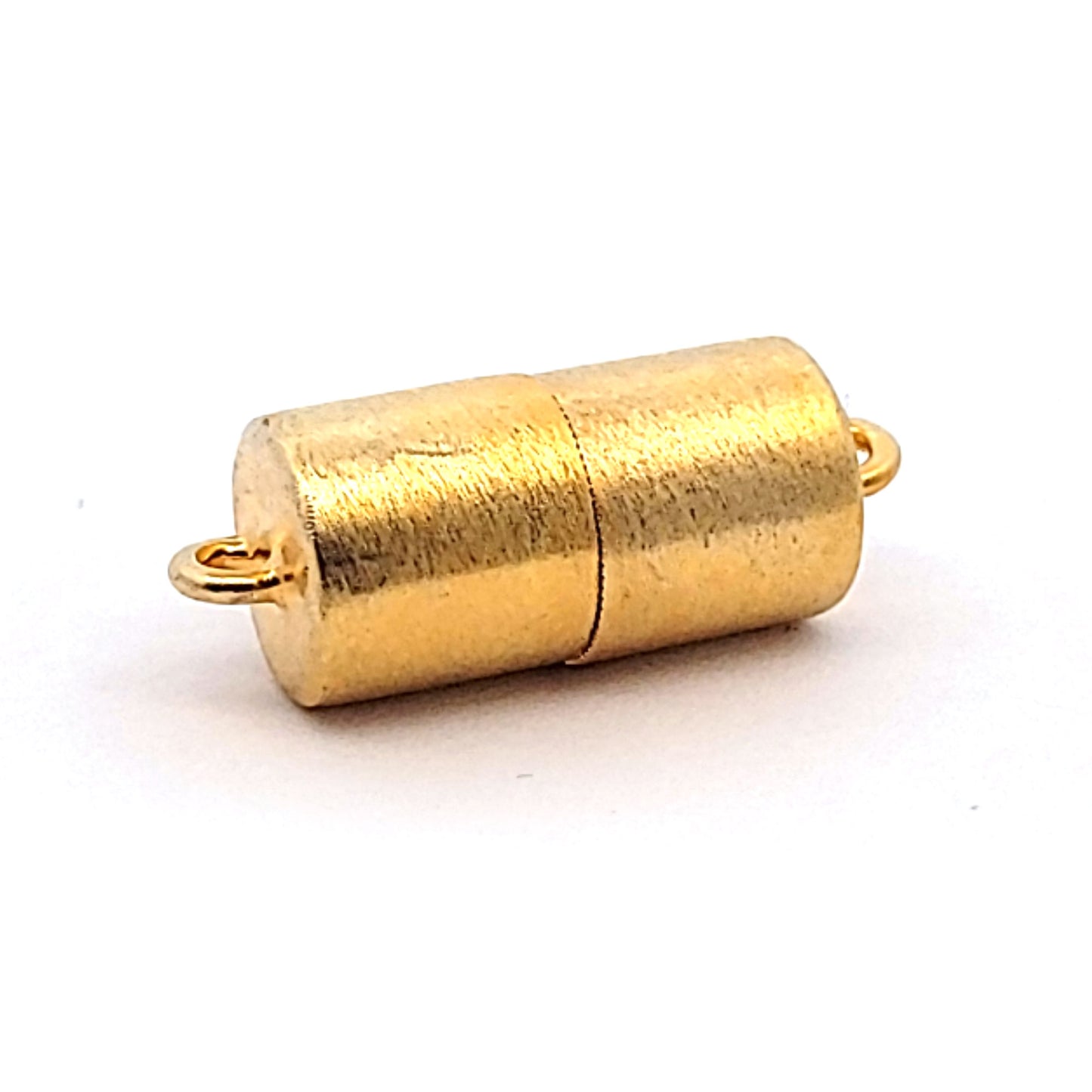 Magnet-Zylinderschließe 10 mm, Silber vergoldet matt