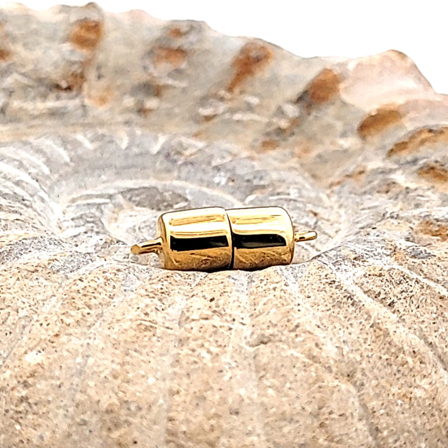 Magnet-Zylinderschließe 6 mm, Silber vergoldet