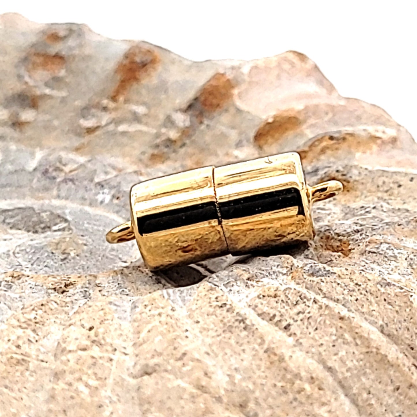 Magnet-Zylinderschließe 8 mm, Silber vergoldet