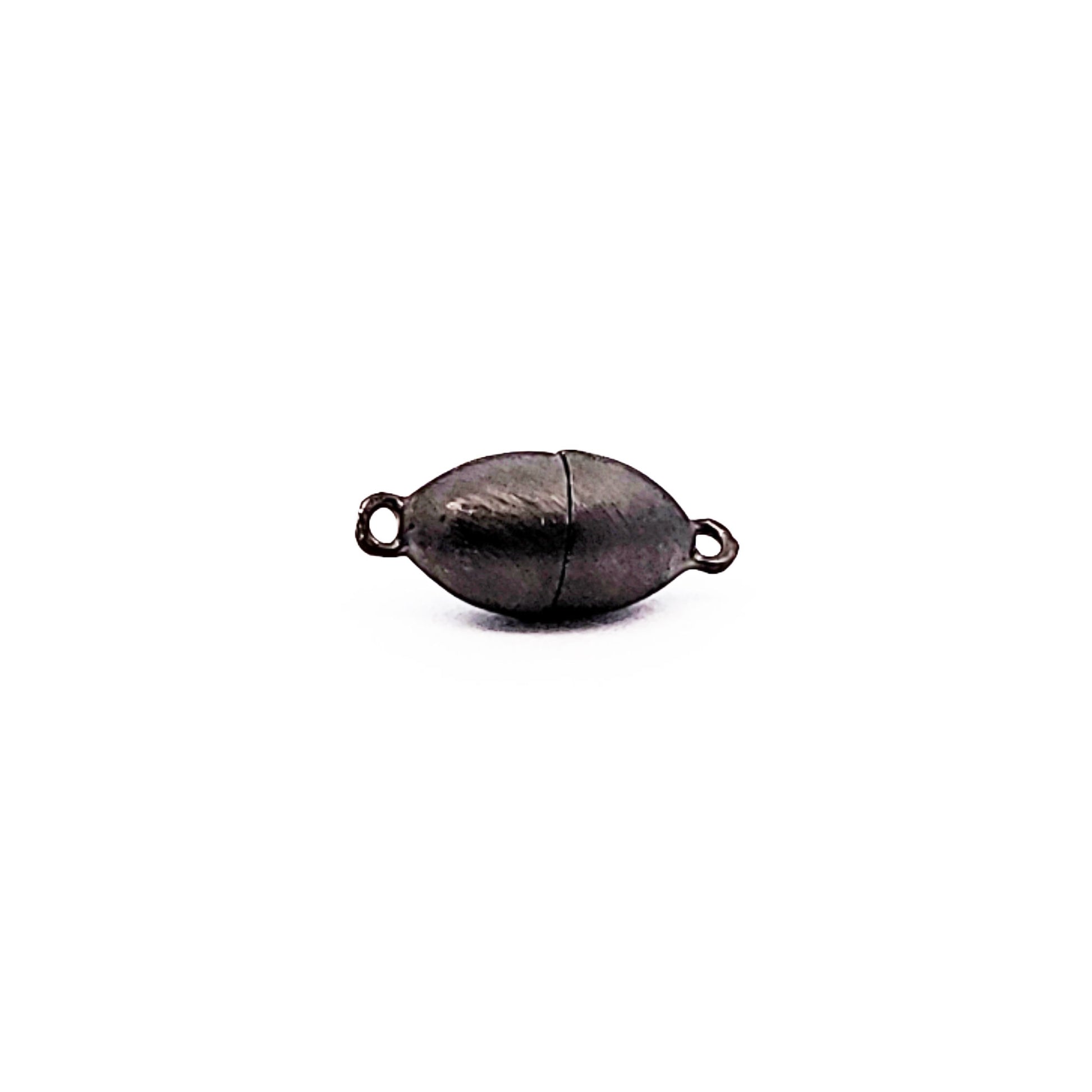 Magnetschließe oval 8 mm, Silber schwarz matt by Steindesign