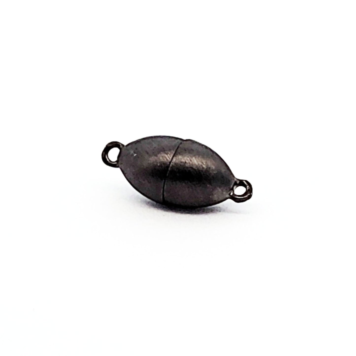 Magnetschließe oval 8 mm, Silber schwarz matt by Steindesign