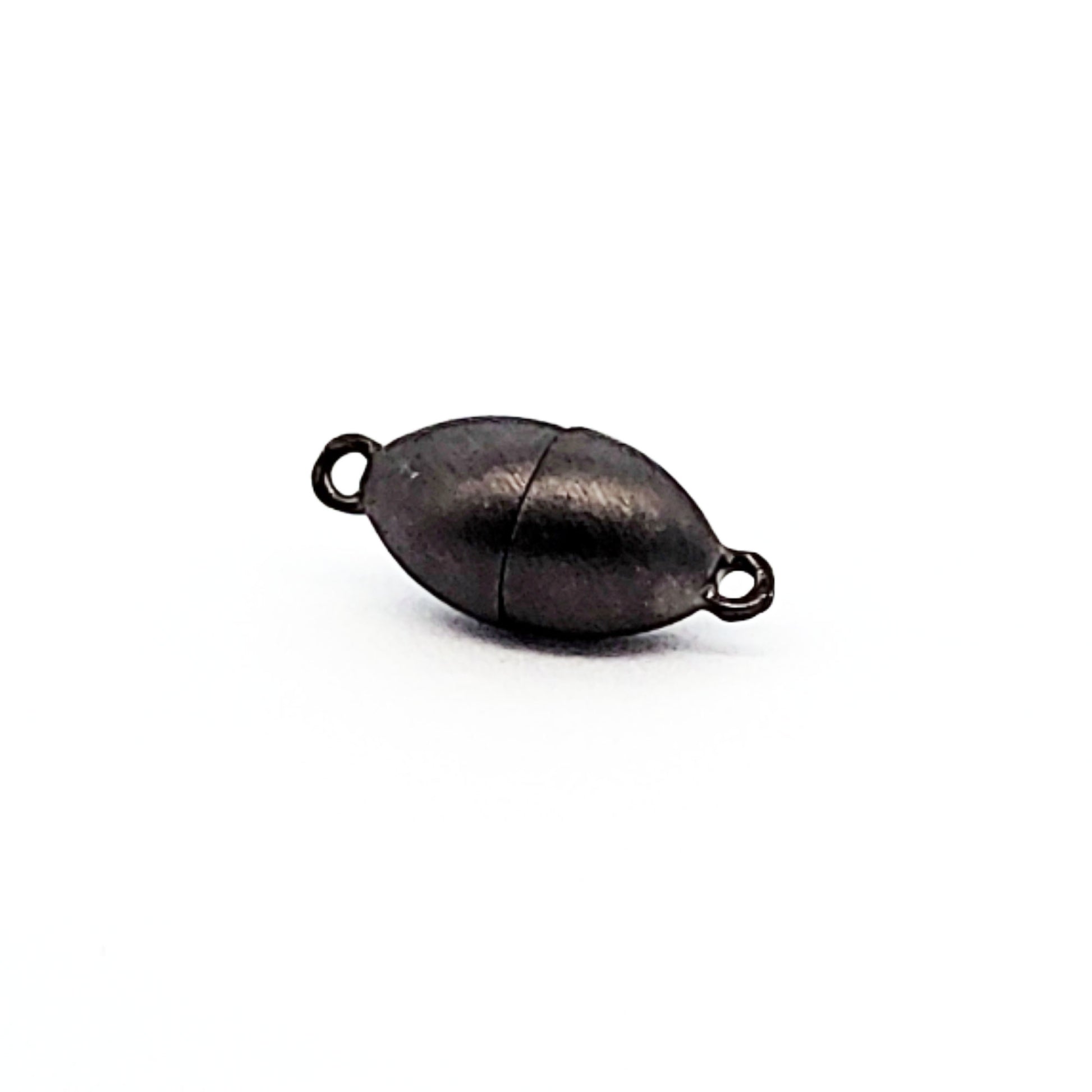 Magnetschließe oval 8 mm, Silber schwarz matt by Steindesign