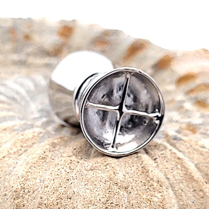 Magnetschließe Diabolo groß, Silber rhodiniert