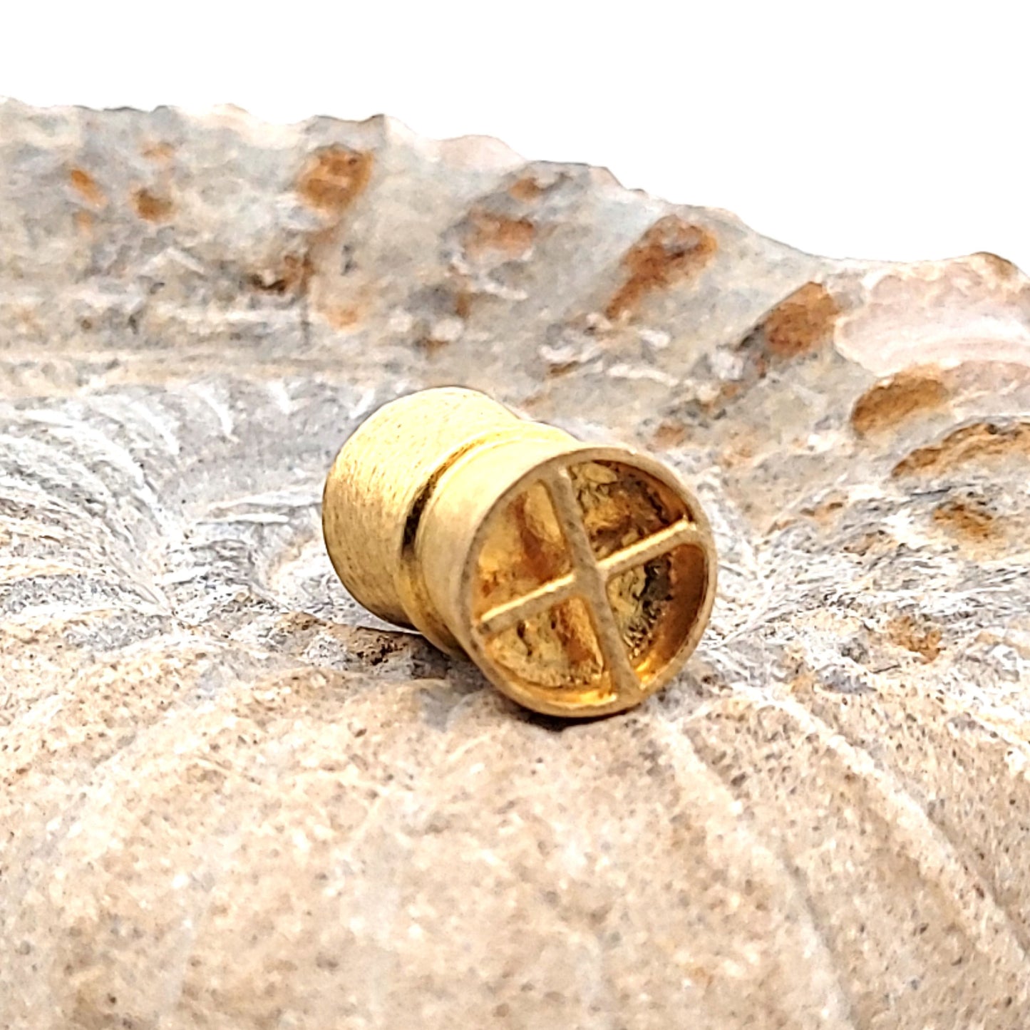 Magnetschließe Diabolo klein, Silber vergoldet