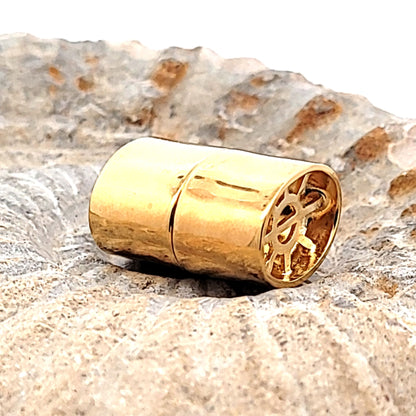 Ellipse magnetic clasp, silver-plated