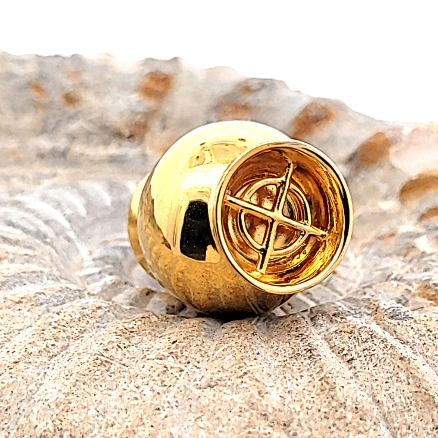 Magnetschließe Candy groß, Silber vergoldet