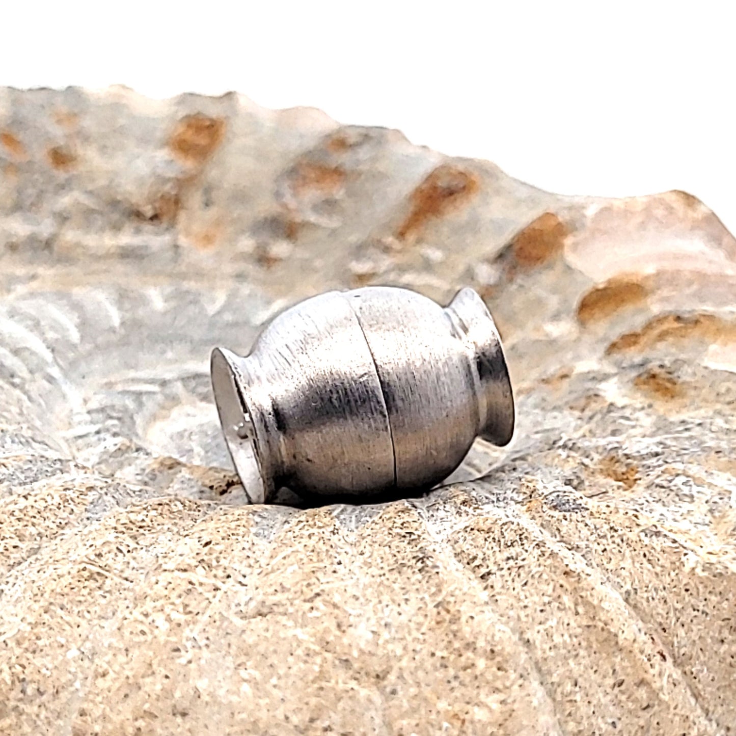 Chiusura magnetica Candy, piccola, argento rodiato, opaco