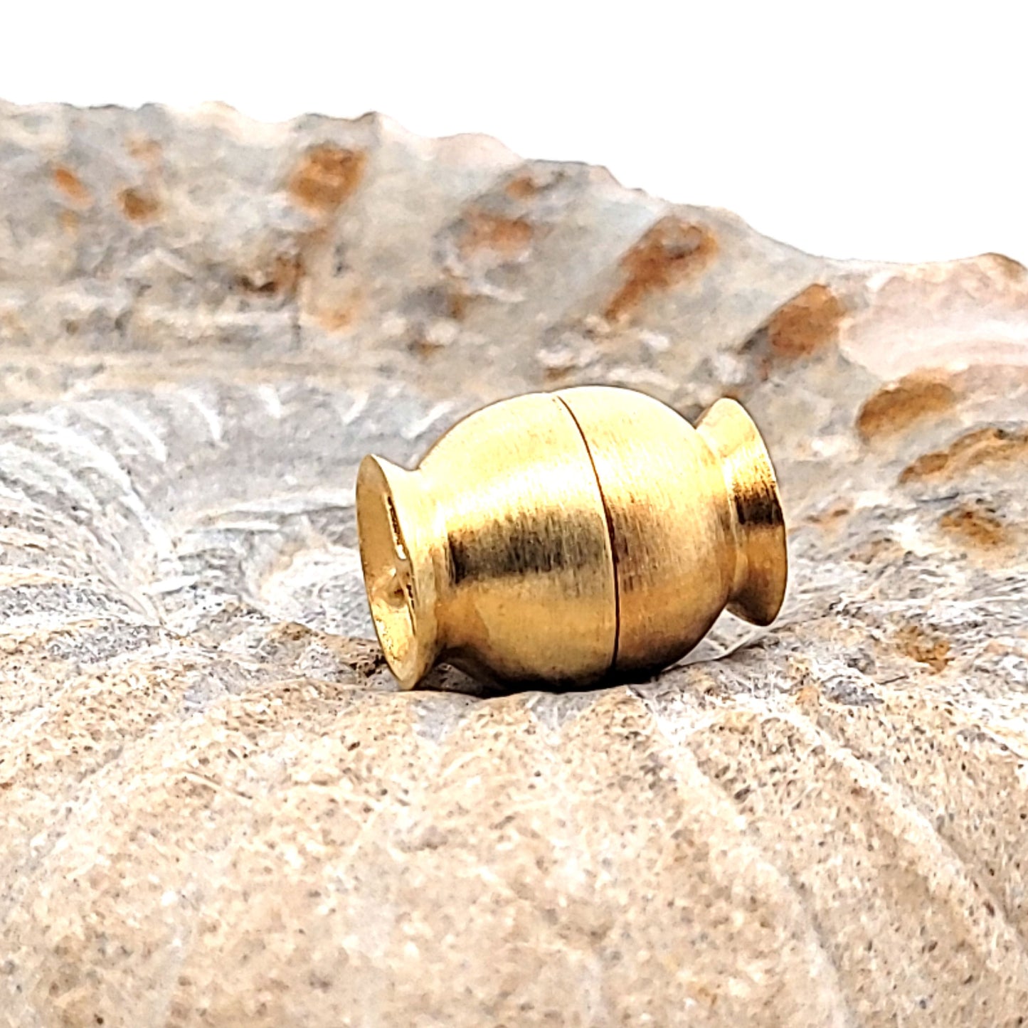 Magnetschließe Candy klein, Silber vergoldet matt