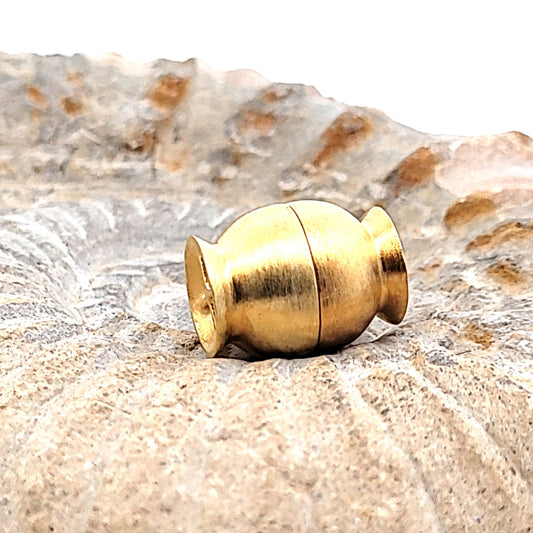 Magnetschließe Candy klein, Silber vergoldet matt