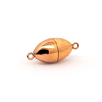 Magnetschließe oval 10 mm, Silber rosé vergoldet