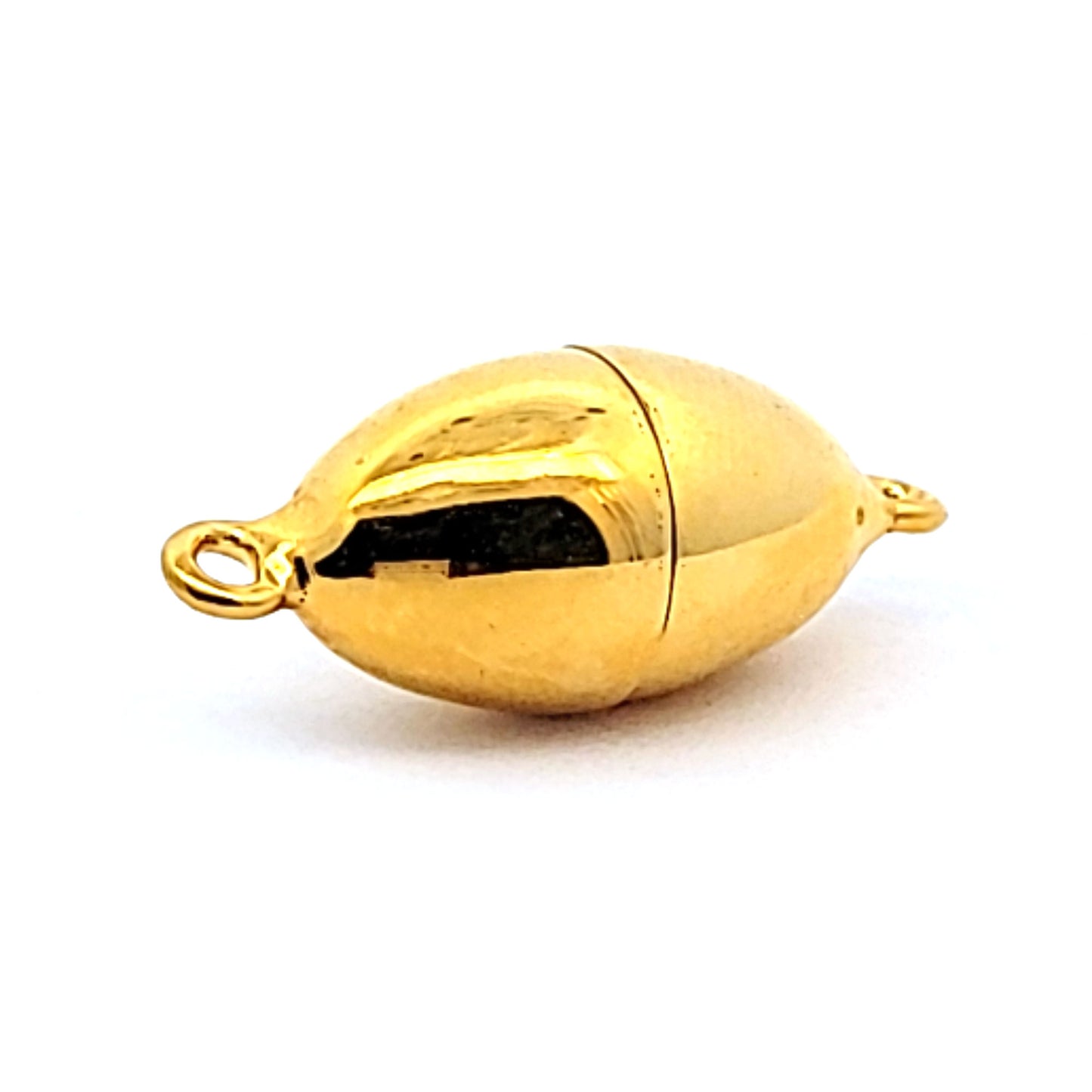 Magnetschließe oval 12 mm, Silber vergoldet