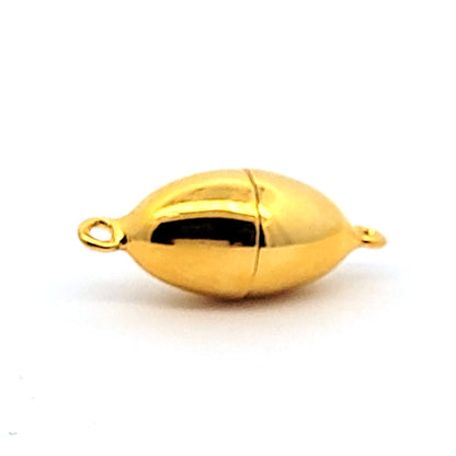 Magnetschließe oval 12 mm, Silber vergoldet