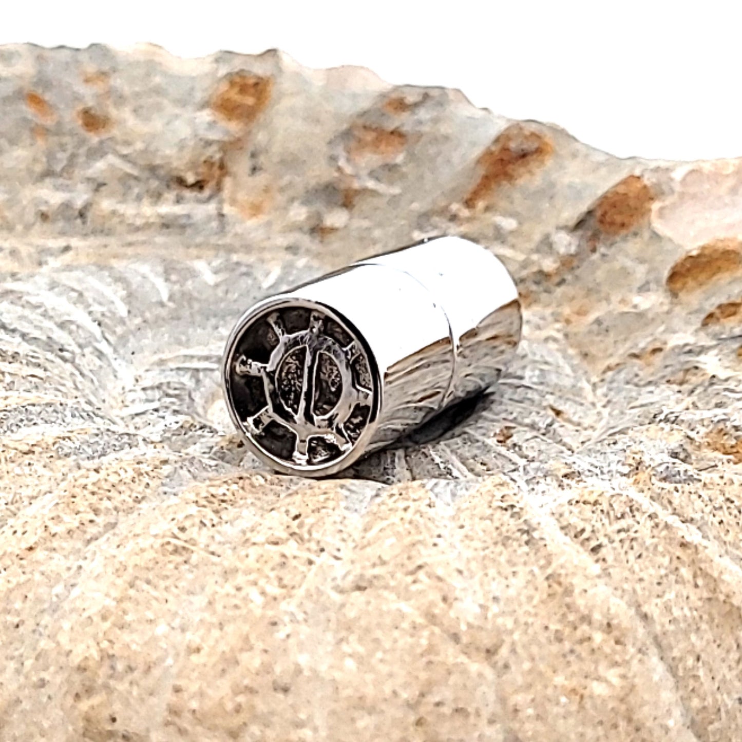 Chiusura magnetica a cilindro "Multi-Row" 10 mm, argento rodiato