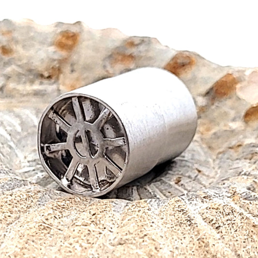 Magnetschließe Zylinder "Multi-Row " 14 mm, Silber rhodiniert matt