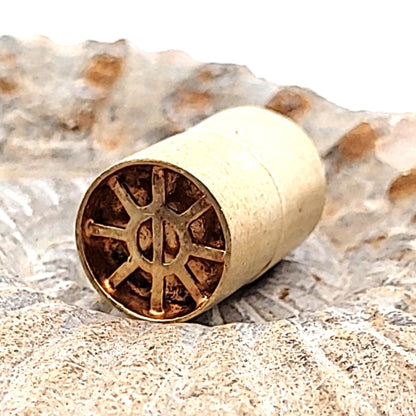 Magnetic clasp cylinder "Multi-Row" 14 mm, silver gold-plated matte